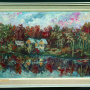 Smilja Bojičić <br>Clouds above ponds, 1974 <br>Oil on canvas, 65.5 × 48 cm <br>Signed below on the right: Smilja Bojičić / 74.